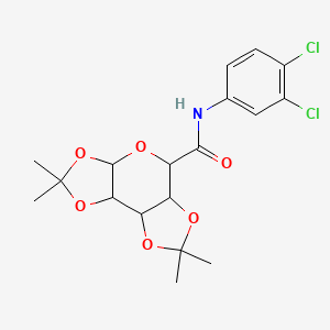 molecular formula C18H21Cl2NO6 B11037335 N-(3,4-dichlorophenyl)-4,4,11,11-tetramethyl-3,5,7,10,12-pentaoxatricyclo[7.3.0.02,6]dodecane-8-carboxamide 