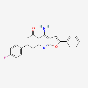 4-amino-7-(4-fluorophenyl)-2-phenyl-7,8-dihydrofuro[2,3-b]quinolin-5(6H)-one