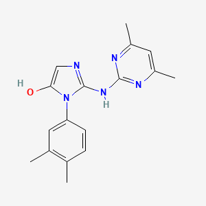 3-(3,4-Dimethyl-phenyl)-2-(4,6-dimethyl-pyrimidin-2-ylamino)-3H-imidazol-4-ol