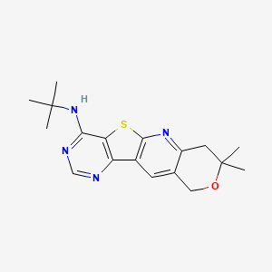 molecular formula C18H22N4OS B11037415 N-tert-butyl-5,5-dimethyl-6-oxa-17-thia-2,12,14-triazatetracyclo[8.7.0.03,8.011,16]heptadeca-1,3(8),9,11,13,15-hexaen-15-amine 