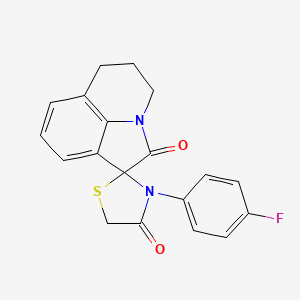 3'-(4-fluorophenyl)-5,6-dihydro-4H,4'H-spiro[pyrrolo[3,2,1-ij]quinoline-1,2'-[1,3]thiazolidine]-2,4'-dione