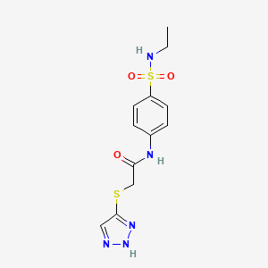 N-[4-(ethylsulfamoyl)phenyl]-2-(1H-1,2,3-triazol-5-ylsulfanyl)acetamide