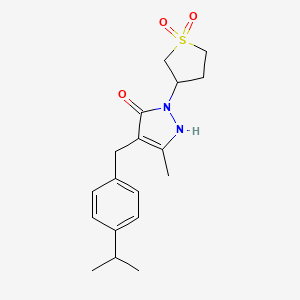 1-(1,1-dioxidotetrahydrothiophen-3-yl)-3-methyl-4-[4-(propan-2-yl)benzyl]-1H-pyrazol-5-ol