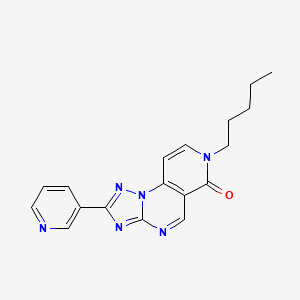 molecular formula C18H18N6O B11037483 7-pentyl-2-(pyridin-3-yl)pyrido[3,4-e][1,2,4]triazolo[1,5-a]pyrimidin-6(7H)-one 