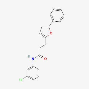 molecular formula C19H16ClNO2 B11037519 N-(3-chlorophenyl)-3-(5-phenylfuran-2-yl)propanamide 