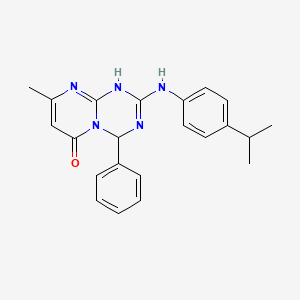 2-[(4-isopropylphenyl)amino]-8-methyl-4-phenyl-1,4-dihydro-6H-pyrimido[1,2-a][1,3,5]triazin-6-one