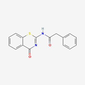 N-[(2Z)-4-oxo-3,4-dihydro-2H-1,3-benzothiazin-2-ylidene]-2-phenylacetamide