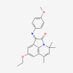 molecular formula C23H24N2O3 B11037561 (1E)-8-ethoxy-1-[(4-methoxyphenyl)imino]-4,4,6-trimethyl-4H-pyrrolo[3,2,1-ij]quinolin-2(1H)-one 