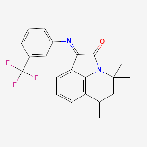 (1Z)-4,4,6-trimethyl-1-{[3-(trifluoromethyl)phenyl]imino}-5,6-dihydro-4H-pyrrolo[3,2,1-ij]quinolin-2(1H)-one