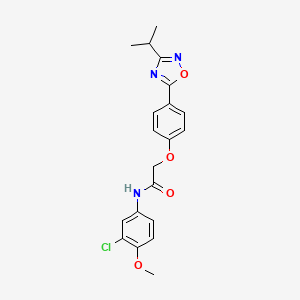 N-(3-chloro-4-methoxyphenyl)-2-{4-[3-(propan-2-yl)-1,2,4-oxadiazol-5-yl]phenoxy}acetamide