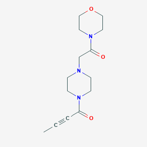 molecular formula C14H21N3O3 B11037598 1-[4-(2-Morpholino-2-oxoethyl)piperazino]-2-butyn-1-one 