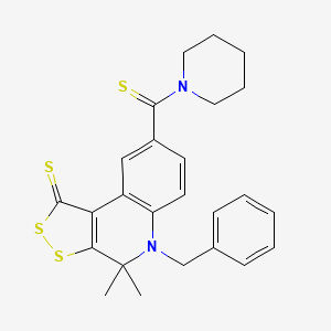 5-benzyl-4,4-dimethyl-8-(piperidin-1-ylcarbonothioyl)-4,5-dihydro-1H-[1,2]dithiolo[3,4-c]quinoline-1-thione