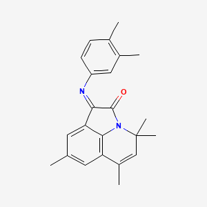 (1E)-1-[(3,4-dimethylphenyl)imino]-4,4,6,8-tetramethyl-4H-pyrrolo[3,2,1-ij]quinolin-2(1H)-one