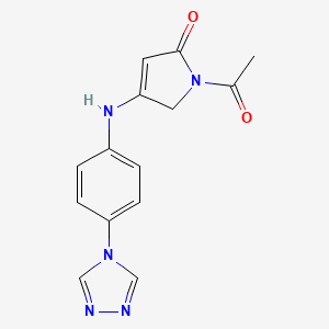 1-acetyl-4-{[4-(4H-1,2,4-triazol-4-yl)phenyl]amino}-1,5-dihydro-2H-pyrrol-2-one