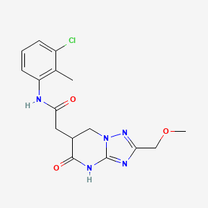 N-(3-chloro-2-methylphenyl)-2-[2-(methoxymethyl)-5-oxo-4,5,6,7-tetrahydro[1,2,4]triazolo[1,5-a]pyrimidin-6-yl]acetamide