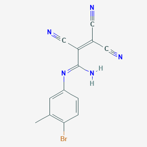 molecular formula C13H8BrN5 B11037691 (1Z)-N'-(4-Bromo-3-methylphenyl)-2,3,3-tricyano-2-propenimidamide 