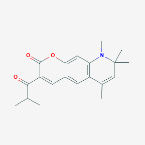 3-isobutyryl-6,8,8,9-tetramethyl-8,9-dihydro-2H-pyrano[3,2-g]quinolin-2-one