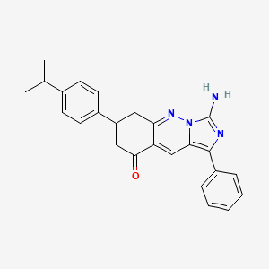 molecular formula C25H24N4O B11037745 3-amino-7-(4-isopropylphenyl)-1-phenyl-7,8-dihydroimidazo[1,5-b]cinnolin-9(6H)-one 