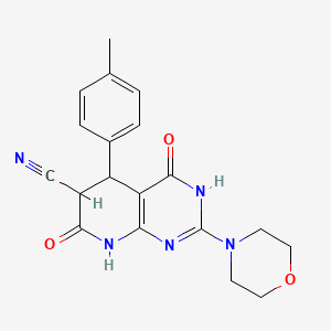 5-(4-Methylphenyl)-2-(morpholin-4-yl)-4,7-dioxo-3,4,5,6,7,8-hexahydropyrido[2,3-d]pyrimidine-6-carbonitrile