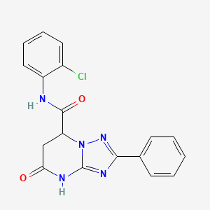 N-(2-chlorophenyl)-5-oxo-2-phenyl-4,5,6,7-tetrahydro[1,2,4]triazolo[1,5-a]pyrimidine-7-carboxamide