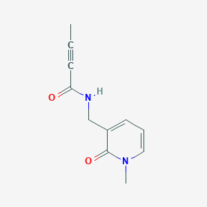 molecular formula C11H12N2O2 B11037782 N-[(1-Methyl-2-oxo-12-dihydropyridin-3-YL)methyl]but-2-ynamide 