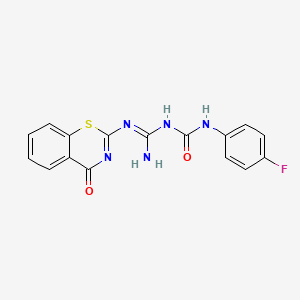 N-Amino[(4-oxo-3,4-dihydro-2H-1,3-benzothiazin-2-yliden)amino]methylene-N'-(4-fluorophenyl)urea