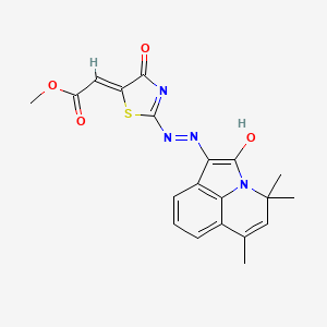 Methyl {4-oxo-2-[2-(4,4,6-trimethyl-2-oxo-4H-pyrrolo[3,2,1-IJ]quinolin-1(2H)-ylidene)hydrazino]-1,3-thiazol-5(4H)-ylidene}acetate