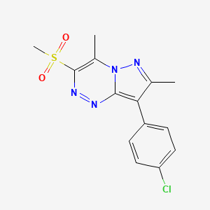 8-(4-Chlorophenyl)-4,7-dimethyl-3-(methylsulfonyl)pyrazolo[5,1-c][1,2,4]triazine