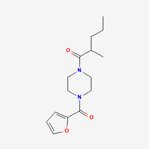 molecular formula C15H22N2O3 B11037858 1-[4-(Furan-2-ylcarbonyl)piperazin-1-yl]-2-methylpentan-1-one 