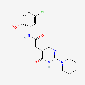 N-(5-chloro-2-methoxyphenyl)-2-[4-oxo-2-(piperidin-1-yl)-1,4,5,6-tetrahydropyrimidin-5-yl]acetamide