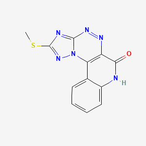 15-methylsulfanyl-8,11,12,14,16,17-hexazatetracyclo[8.7.0.02,7.013,17]heptadeca-1(10),2,4,6,11,13,15-heptaen-9-one