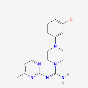 N-(4,6-dimethylpyrimidin-2-yl)-4-(3-methoxyphenyl)piperazine-1-carboximidamide