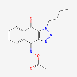 molecular formula C16H16N4O3 B11037891 (4Z)-1-Butyl-1H-naphtho[2,3-D][1,2,3]triazole-4,9-dione 4-(O-acetyloxime) 