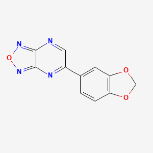 molecular formula C11H6N4O3 B11037897 5-(1,3-Benzodioxol-5-yl)[1,2,5]oxadiazolo[3,4-b]pyrazine 