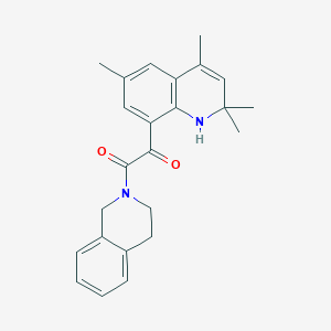 molecular formula C24H26N2O2 B11037905 1-(3,4-dihydroisoquinolin-2(1H)-yl)-2-(2,2,4,6-tetramethyl-1,2-dihydroquinolin-8-yl)ethane-1,2-dione 