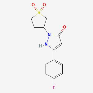 1-(1,1-dioxidotetrahydrothiophen-3-yl)-3-(4-fluorophenyl)-1H-pyrazol-5-ol