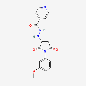 N'-[1-(3-methoxyphenyl)-2,5-dioxopyrrolidin-3-yl]pyridine-4-carbohydrazide