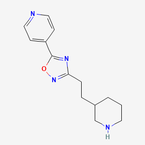 4-{3-[2-(Piperidin-3-YL)ethyl]-1,2,4-oxadiazol-5-YL}pyridine