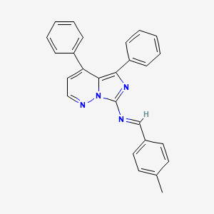 N-[(E)-(4-methylphenyl)methylidene]-4,5-diphenylimidazo[1,5-b]pyridazin-7-amine