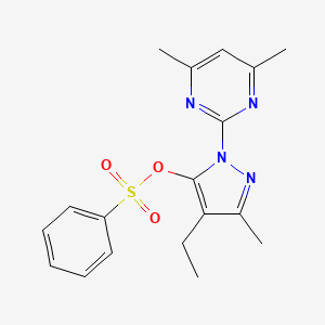 1-(4,6-dimethylpyrimidin-2-yl)-4-ethyl-3-methyl-1H-pyrazol-5-yl benzenesulfonate