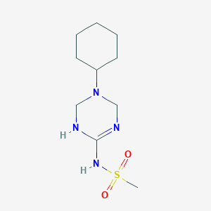 N-(5-cyclohexyl-1,4,5,6-tetrahydro-1,3,5-triazin-2-yl)methanesulfonamide