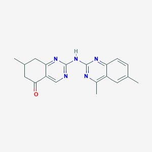 molecular formula C19H19N5O B11037992 2-[(4,6-dimethylquinazolin-2-yl)amino]-7-methyl-7,8-dihydroquinazolin-5(6H)-one 