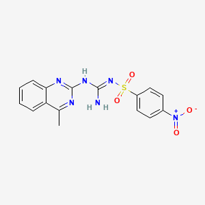 molecular formula C16H14N6O4S B11038002 N-[Amino-(4-methyl-quinazolin-2-ylamino)-methylene]-4-nitro-benzenesulfonamide 