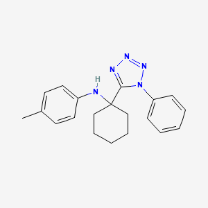 4-methyl-N-[1-(1-phenyl-1H-tetrazol-5-yl)cyclohexyl]aniline