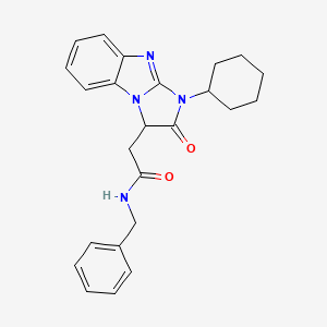 molecular formula C24H26N4O2 B11038025 N-benzyl-2-(1-cyclohexyl-2-oxo-2,3-dihydro-1H-imidazo[1,2-a]benzimidazol-3-yl)acetamide 