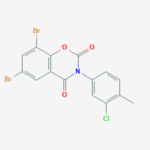 6,8-dibromo-3-(3-chloro-4-methylphenyl)-2H-1,3-benzoxazine-2,4(3H)-dione