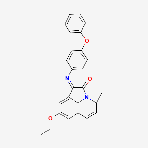 (1E)-8-ethoxy-4,4,6-trimethyl-1-[(4-phenoxyphenyl)imino]-4H-pyrrolo[3,2,1-ij]quinolin-2(1H)-one