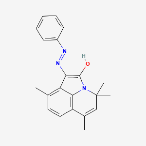 (1E)-4,4,6,9-tetramethyl-1-(2-phenylhydrazinylidene)-4H-pyrrolo[3,2,1-ij]quinolin-2(1H)-one