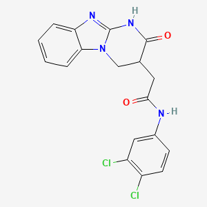 molecular formula C18H14Cl2N4O2 B11038073 N-(3,4-dichlorophenyl)-2-(2-oxo-1,2,3,4-tetrahydropyrimido[1,2-a]benzimidazol-3-yl)acetamide 