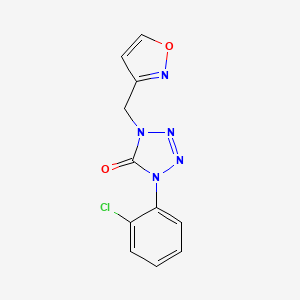 1-(2-chlorophenyl)-4-(1,2-oxazol-3-ylmethyl)-1,4-dihydro-5H-tetrazol-5-one